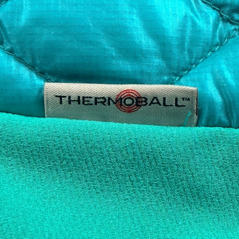 The North Face ThermoBall Hybrid Jacket Womens S Teal Quilted Full Zip Outdoor - Picture 4 of 12